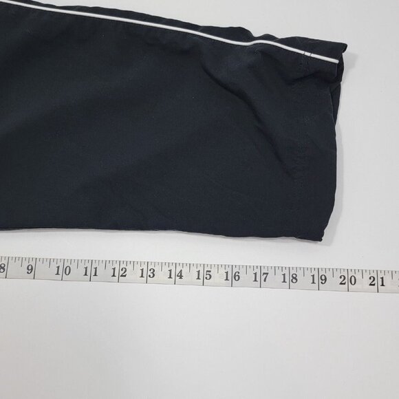 Nike Womens Capri Cropped Running Pants Size Medium Black White Gym Jogging - Picture 13 of 13
